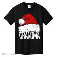 Christmas Santa Hat Grandma Kids T-Shirt thumb 0