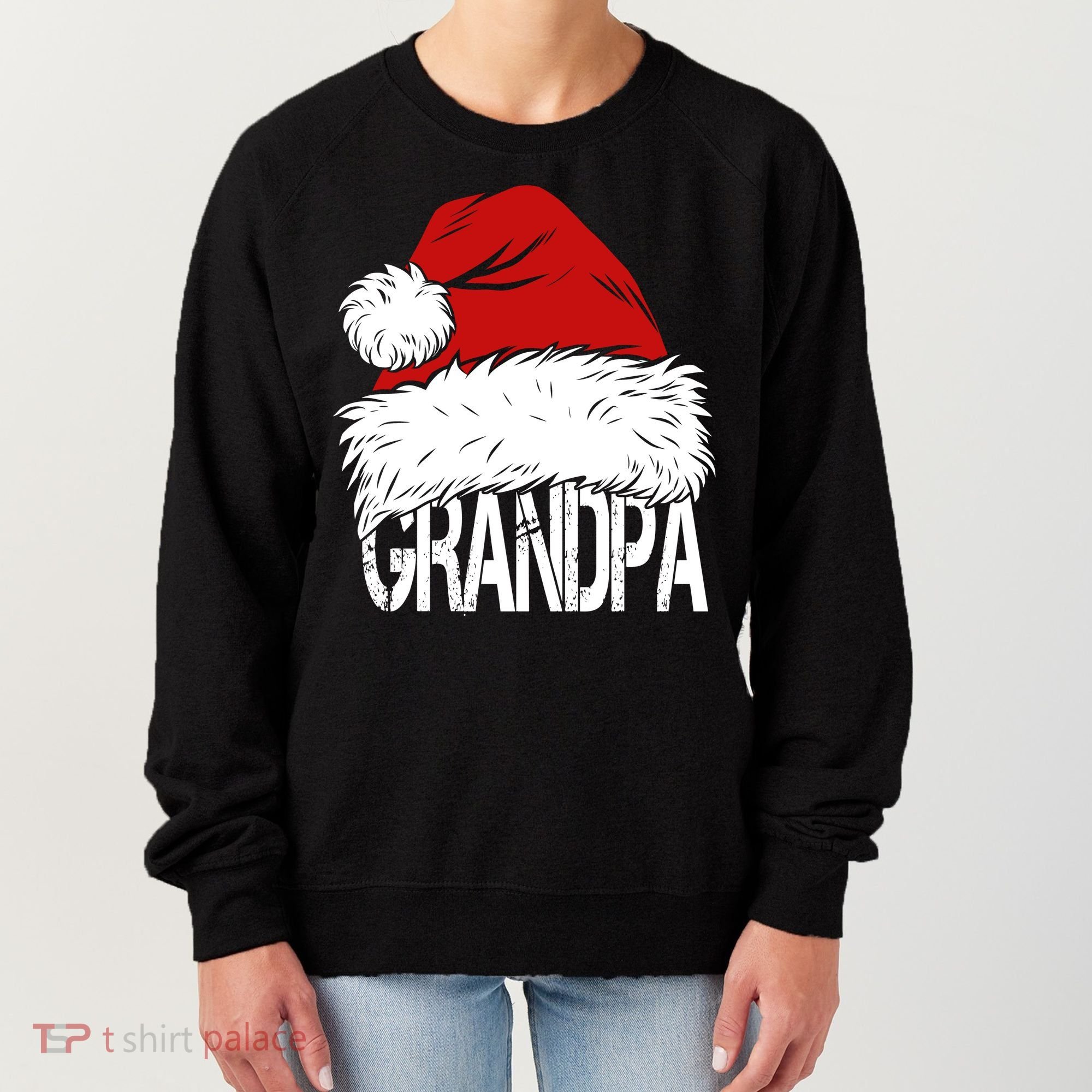 Christmas Santa Hat Grandpa Women's Sweatshirt