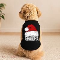 Christmas Santa Hat Grandpa Doggie Tank thumb 2