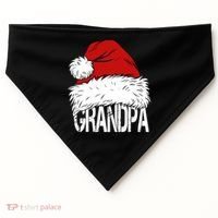 Christmas Santa Hat Grandpa USA-Made Doggie Bandana thumb 0