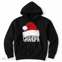 Christmas Santa Hat Grandpa Hoodie thumb 0