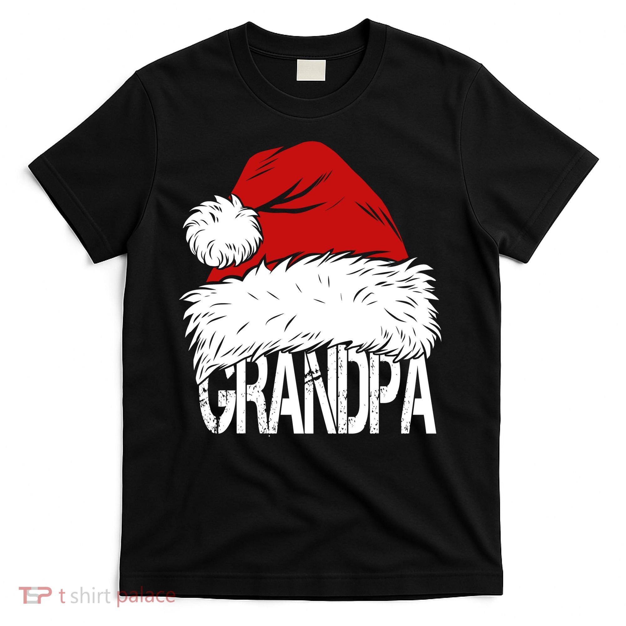 Christmas Santa Hat Grandpa T-Shirt