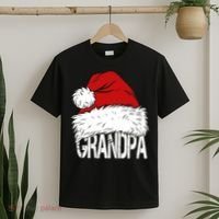 Christmas Santa Hat Grandpa T-Shirt thumb 2