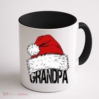 Christmas Santa Hat Grandpa Coffee Mug thumb 1