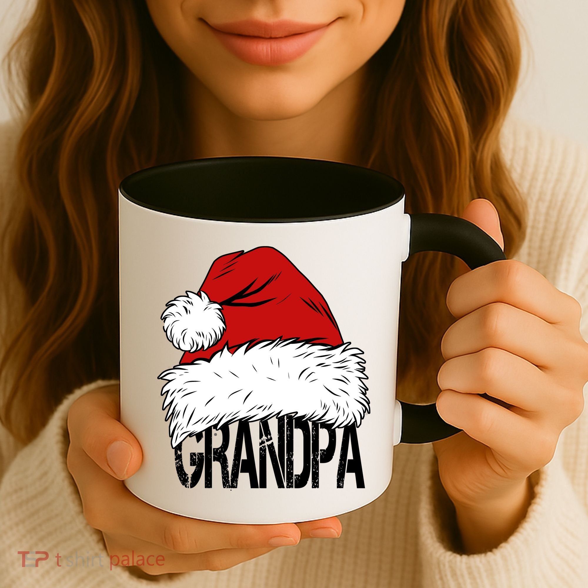 Christmas Santa Hat Grandpa Coffee Mug