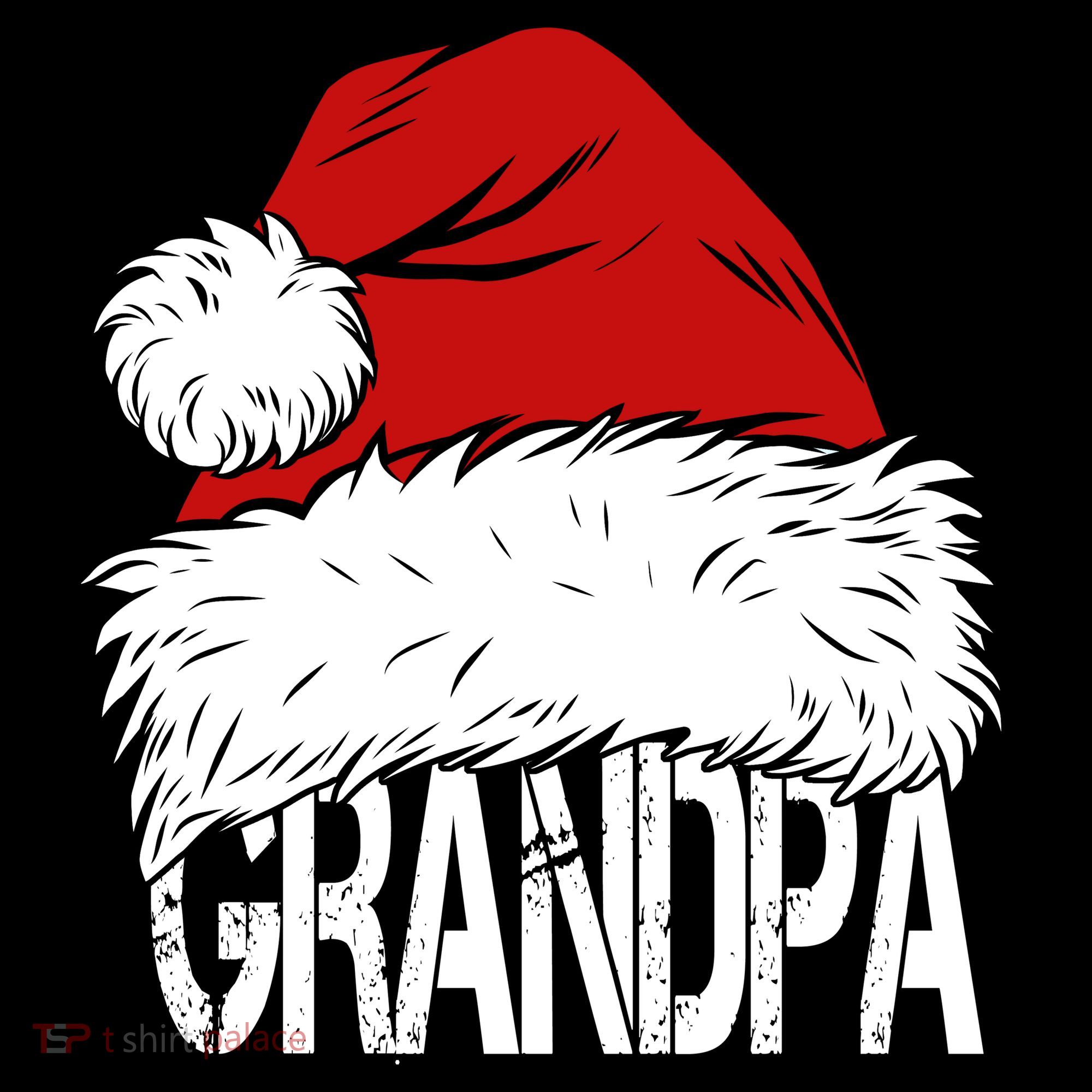 Christmas Santa Hat Grandpa Mousepad