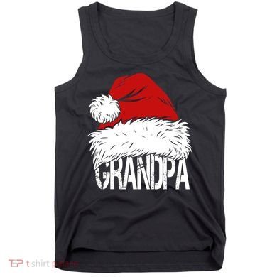 Christmas Santa Hat Grandpa Tank Top