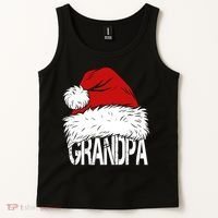 Christmas Santa Hat Grandpa Tank Top thumb 2