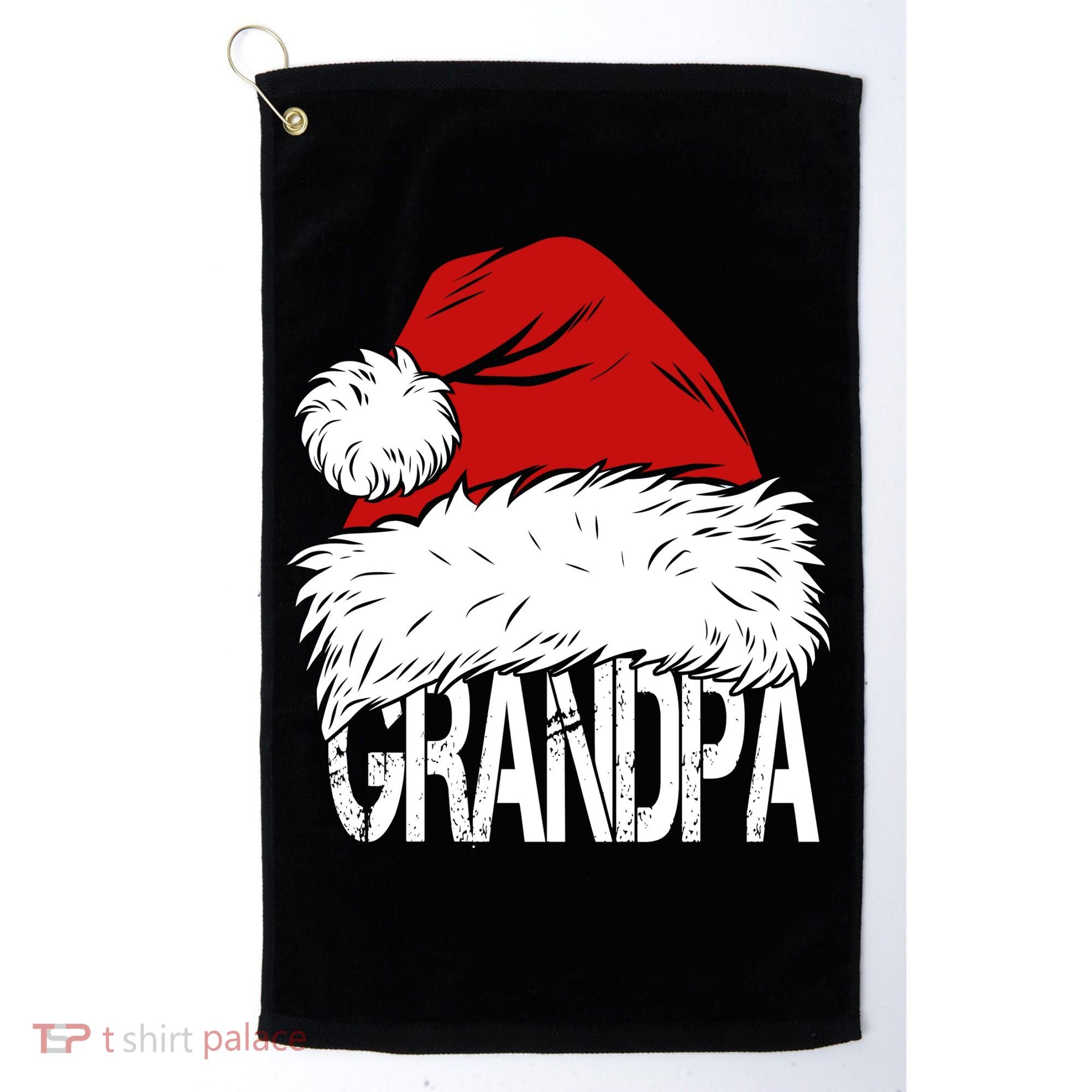 Christmas Santa Hat Grandpa Golf Towel