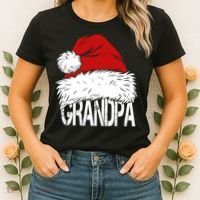 Christmas Santa Hat Grandpa Women's T-Shirt thumb 2