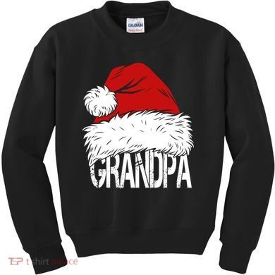 Christmas Santa Hat Grandpa Kids Sweatshirt