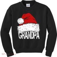 Christmas Santa Hat Grandpa Kids Sweatshirt thumb 0