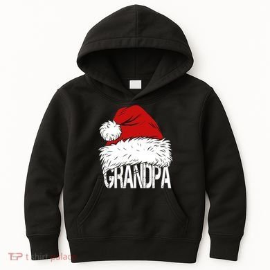 Christmas Santa Hat Grandpa Kids Hoodie