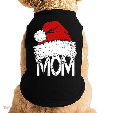 Christmas Santa Hat Mom Doggie Tank