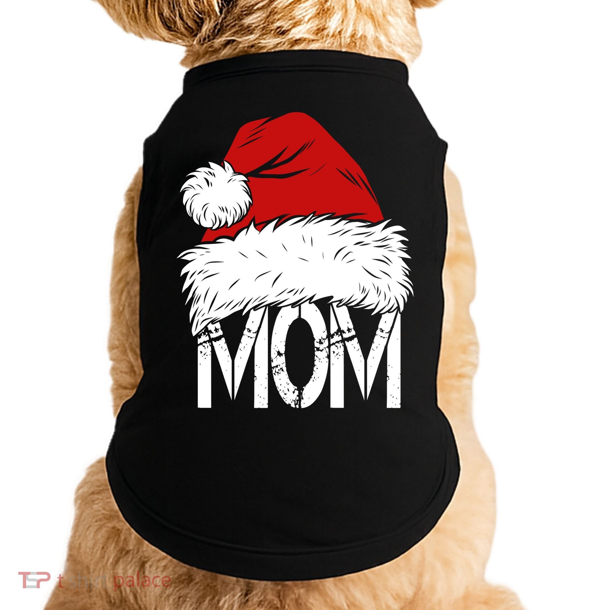 Christmas Santa Hat Mom Doggie Tank