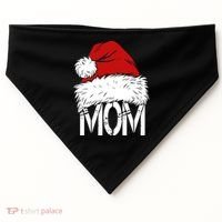 Christmas Santa Hat Mom USA-Made Doggie Bandana thumb 0
