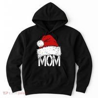 Christmas Santa Hat Mom Hoodie thumb 0