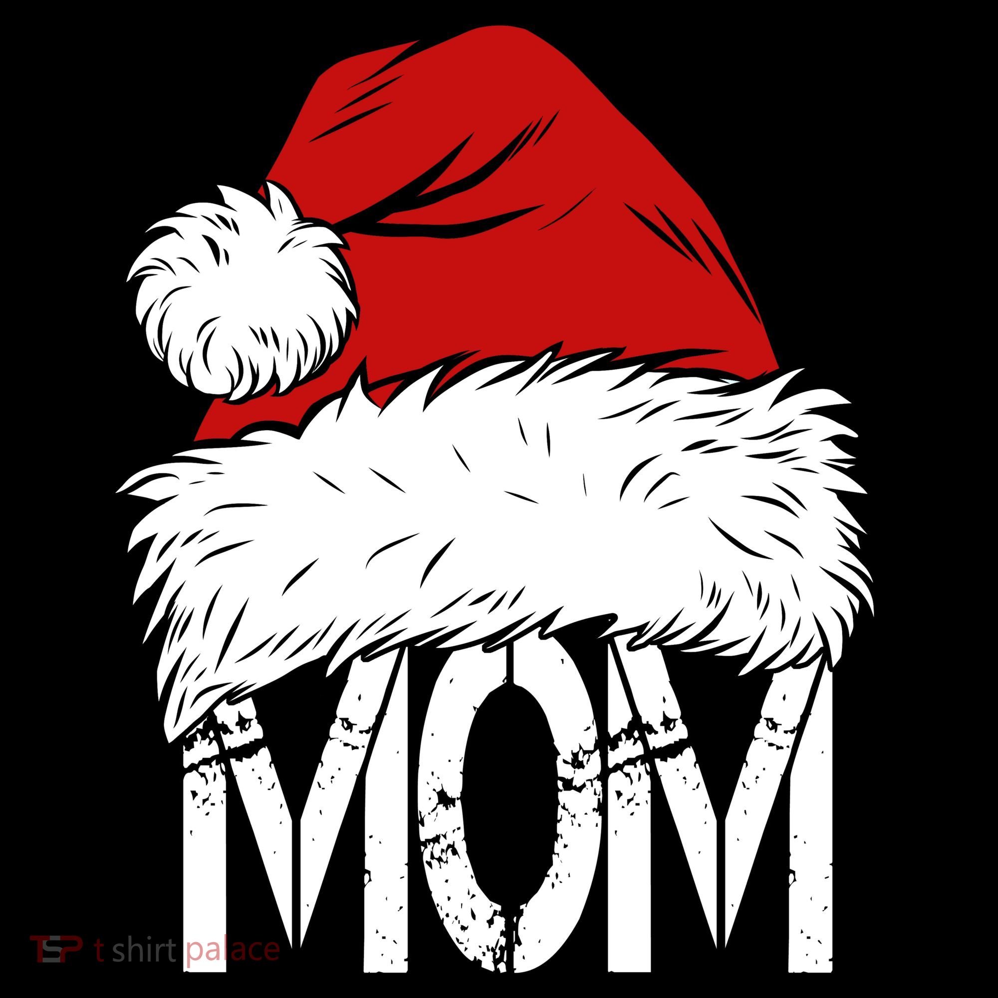 Christmas Santa Hat Mom Sweatshirt
