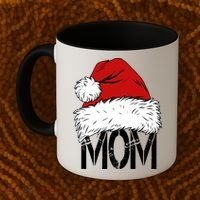 Christmas Santa Hat Mom Coffee Mug thumb 2