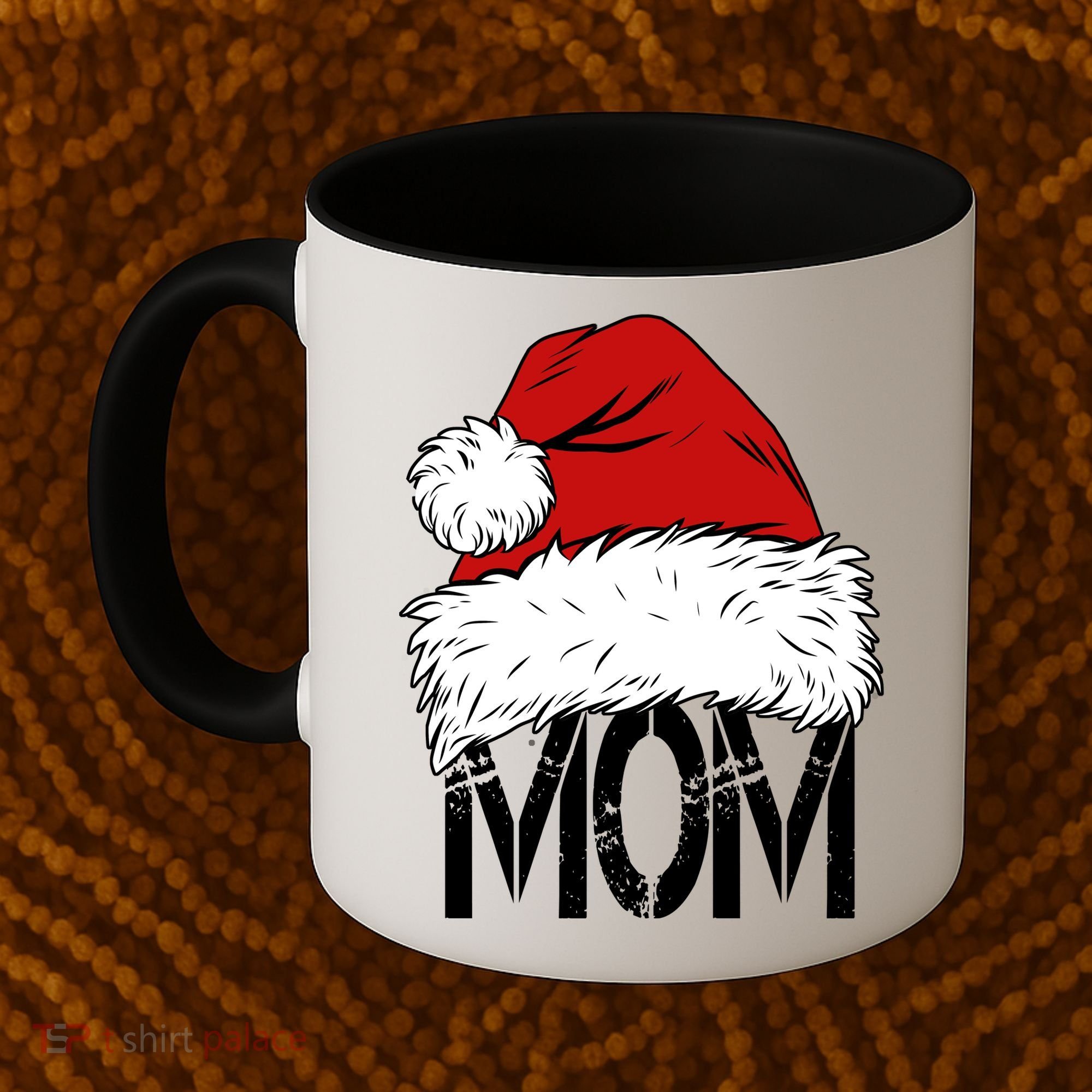 Christmas Santa Hat Mom Coffee Mug