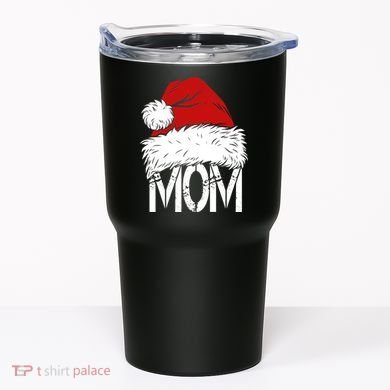 Christmas Santa Hat Mom Tumbler
