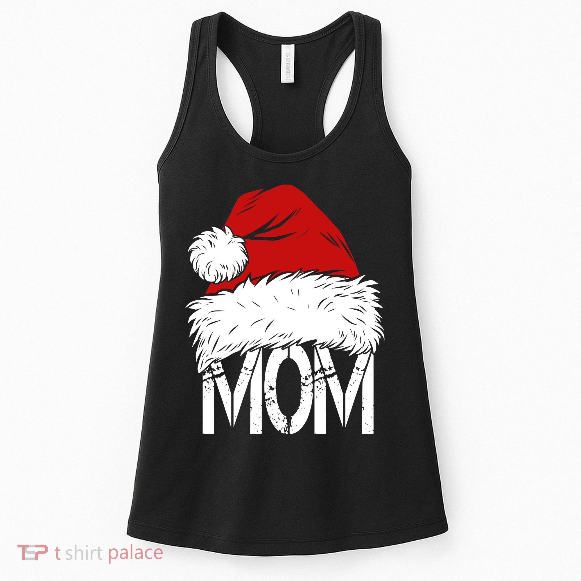 Christmas Santa Hat Mom Women's Tank Top