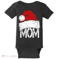 Christmas Santa Hat Mom Baby Bodysuit thumb 0