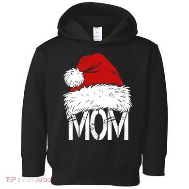 Christmas Santa Hat Mom Toddler Hoodie