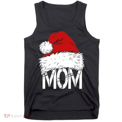 Christmas Santa Hat Mom Tank Top