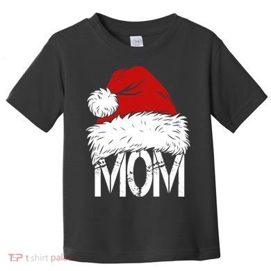 Christmas Santa Hat Mom Toddler T-Shirt