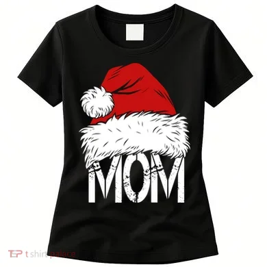 Christmas Santa Hat Mom Women's T-Shirt
