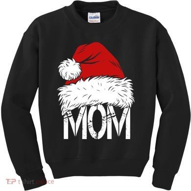 Christmas Santa Hat Mom Kids Sweatshirt