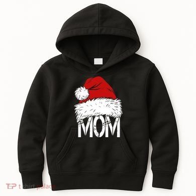 Christmas Santa Hat Mom Kids Hoodie