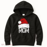 Christmas Santa Hat Mom Kids Hoodie thumb 0