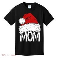 Christmas Santa Hat Mom Kids T-Shirt thumb 0