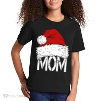 Christmas Santa Hat Mom Kids T-Shirt thumb 2