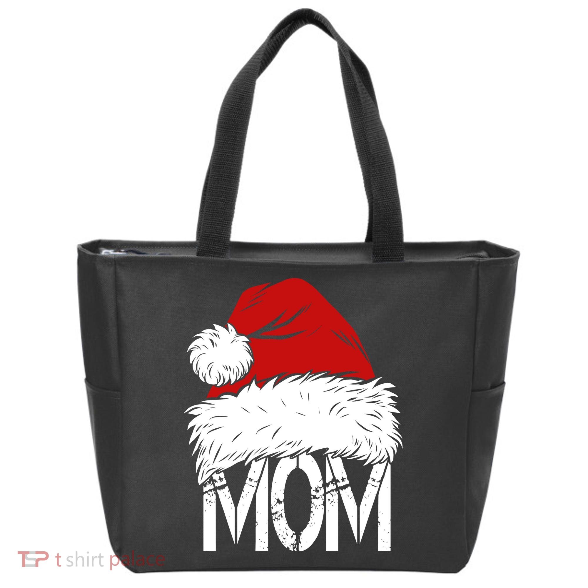 Christmas Santa Hat Mom Tote Bag