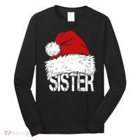 Christmas Santa Hat Sister Long Sleeve Shirt thumb 0