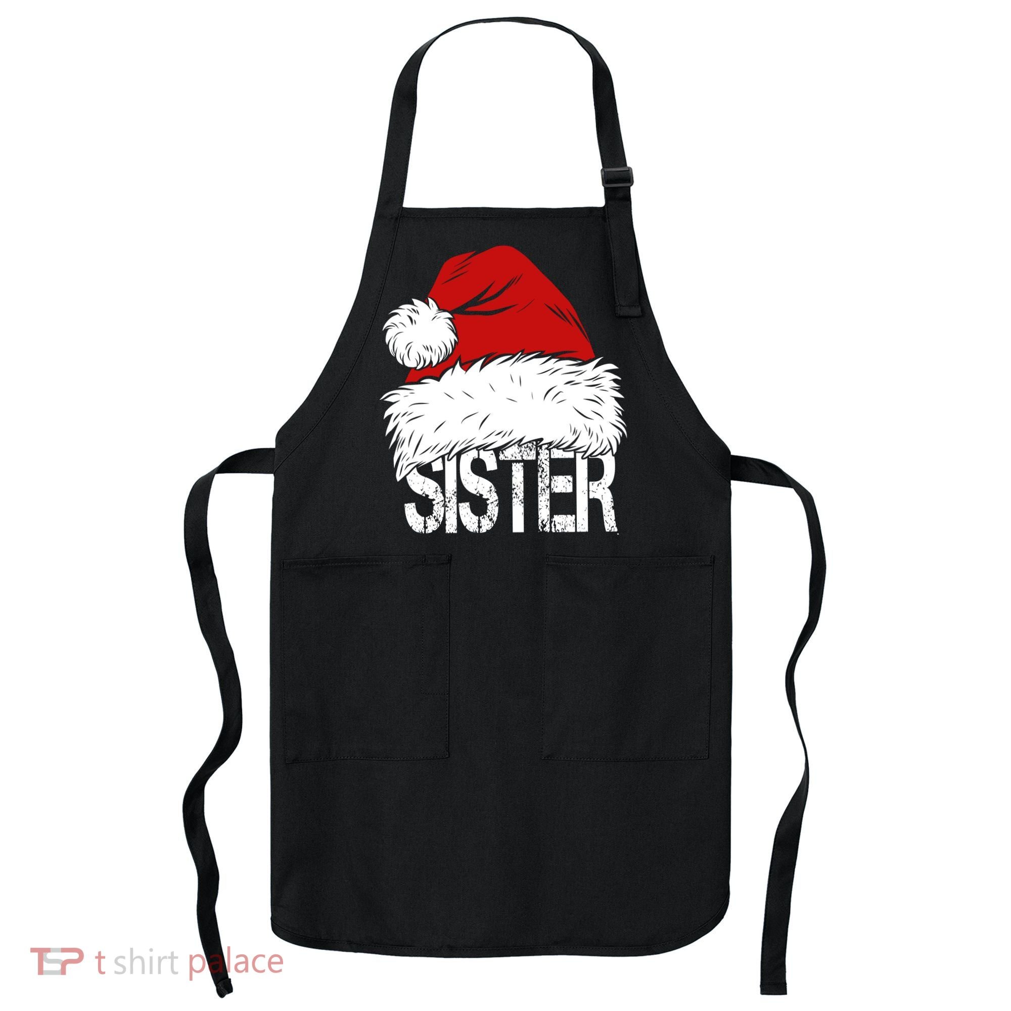 Christmas Santa Hat Sister Apron
