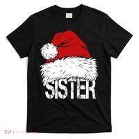 Christmas Santa Hat Sister T-Shirt thumb 0