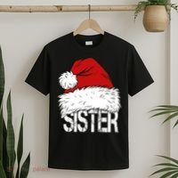Christmas Santa Hat Sister T-Shirt thumb 2