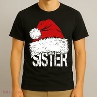 Christmas Santa Hat Sister T-Shirt thumb 3