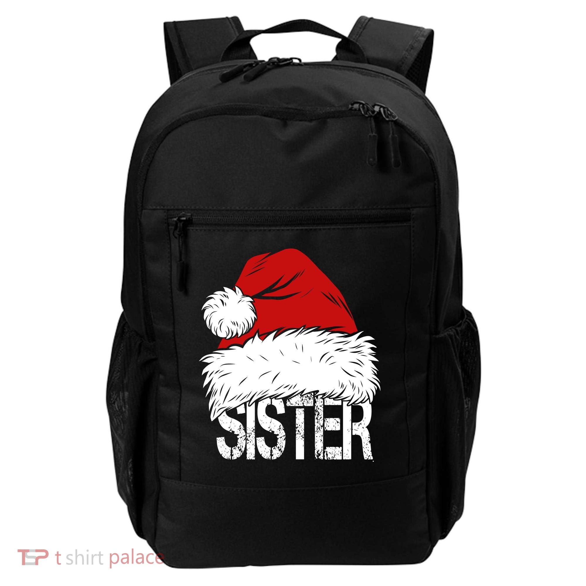 Christmas Santa Hat Sister Backpack
