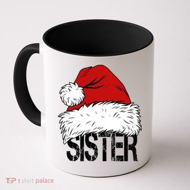 Christmas Santa Hat Sister Coffee Mug