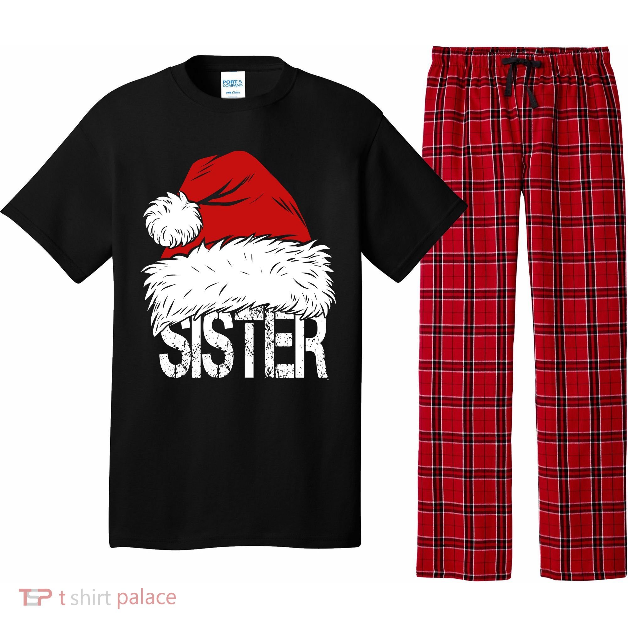 Christmas Santa Hat Sister Pajama Set