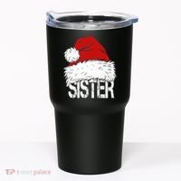 Christmas Santa Hat Sister Tumbler thumb 0