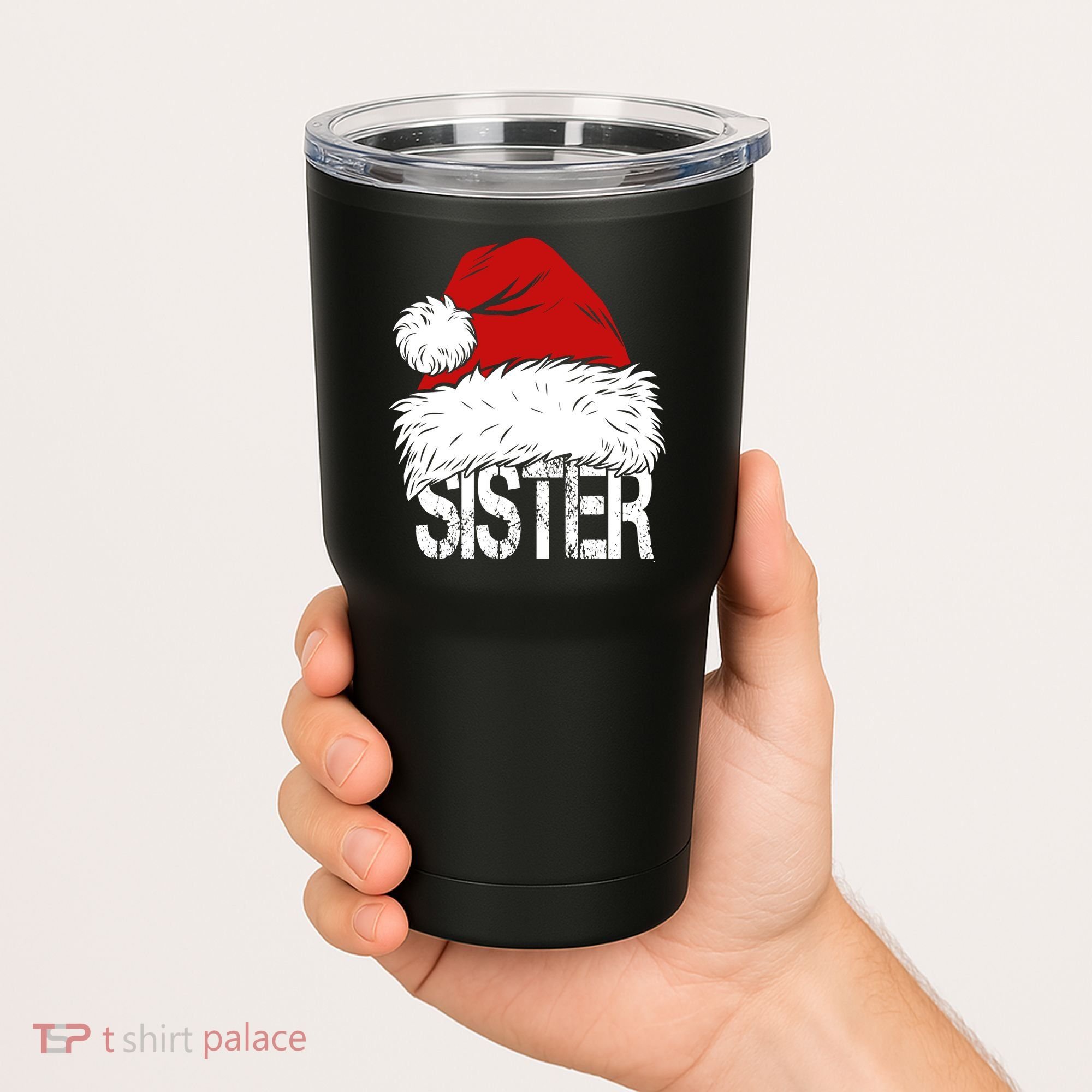 Christmas Santa Hat Sister Tumbler