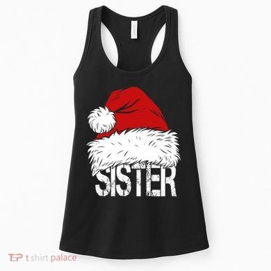 Christmas Santa Hat Sister Women's Tank Top