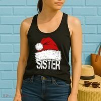 Christmas Santa Hat Sister Women's Tank Top thumb 2