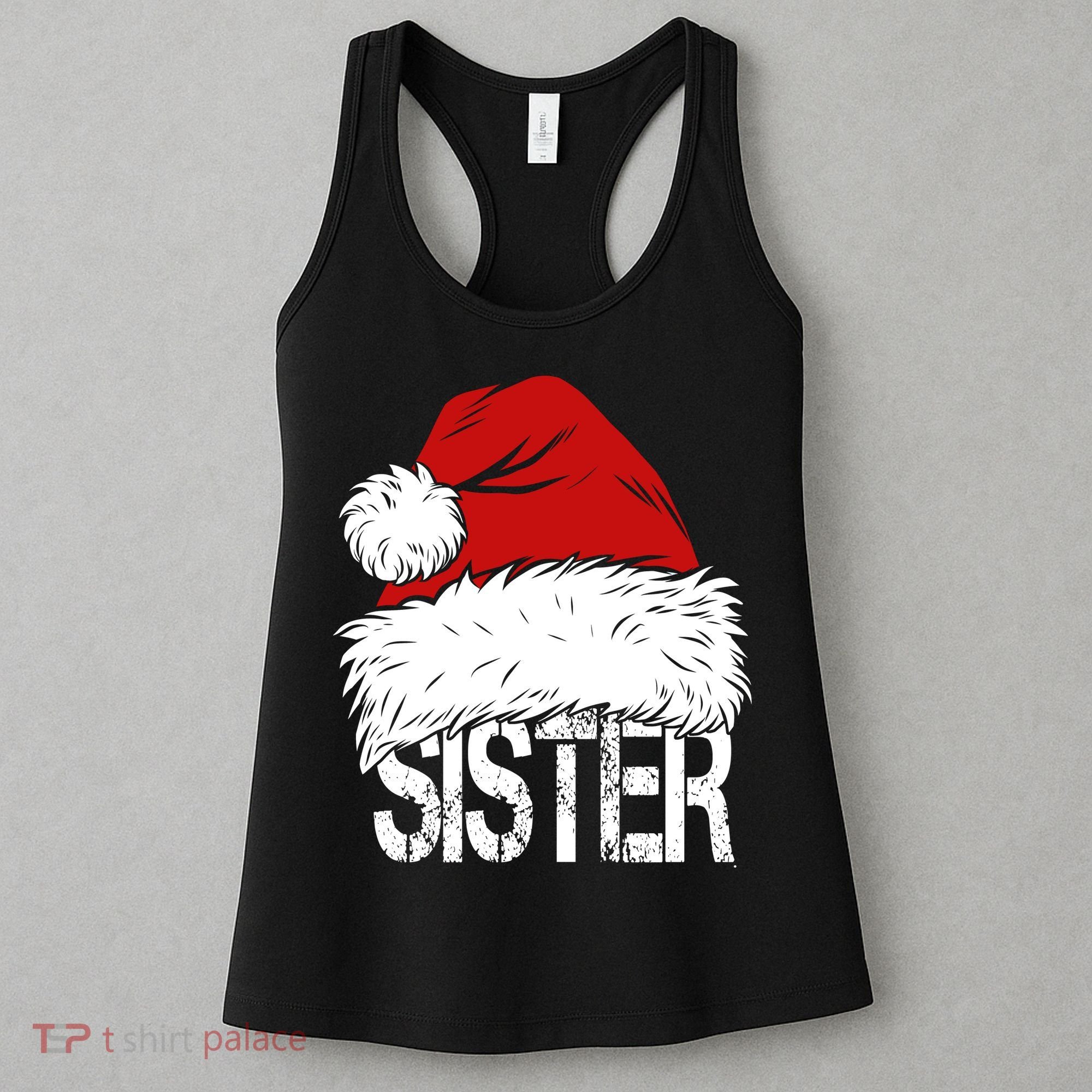 Christmas Santa Hat Sister Women's Tank Top